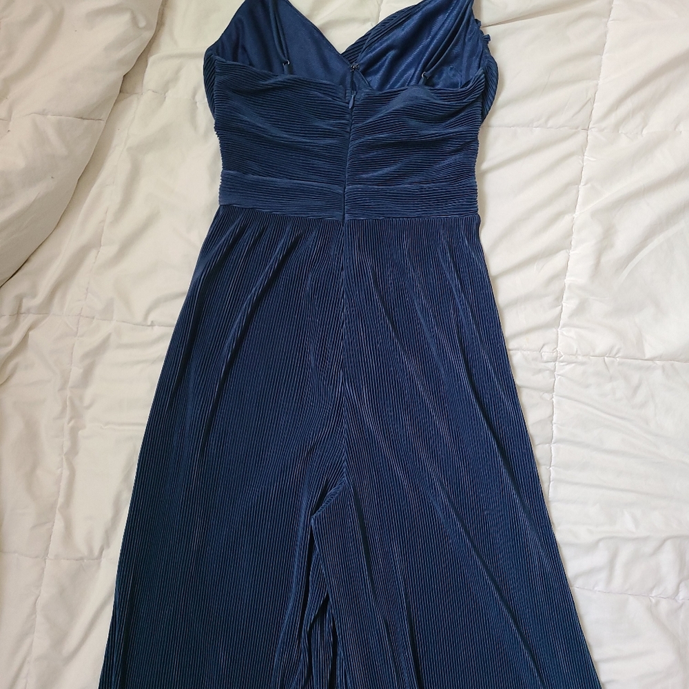Astr Blue Ribbed Cut Out Jumpsuit - Picture 11 of 15